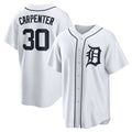 Detroit Tigers #30 Kerry Carpenter White Puhics Home Replica Jersey