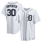 Detroit Tigers #30 Kerry Carpenter White Puhics Home Replica Jersey