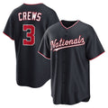 Washington Nationals #3 Dylan Crews Navy Puhics Alternate Replica Jersey