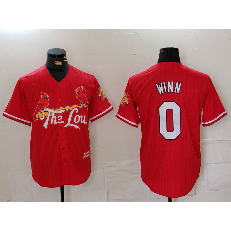 St. Louis Cardinals #0 Masyn Winn Red Puhics 2024 City Connect Limited Stitched Jersey