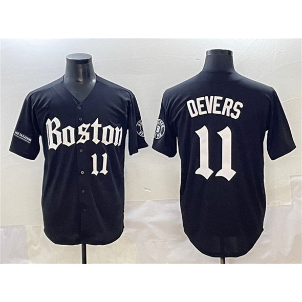 Boston Red Sox #11 Rafael Devers Black Puhics Gothic Vapor Limited Stitched Jersey