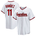 Cleveland Guardians #11 Jos¨¦ Ram¨ªrez White Puhics Home Replica Jersey