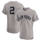 New York Yankees #2 Derek Jeter Gray Puhics Road 2020 Hall of Fame Induction Patch Elite Player Jersey