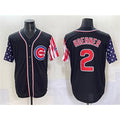 Chicago Cubs #2 Nico Hoerner Black Puhics 2025 Independence Day Vapor Premier Limited Stitched Jersey
