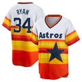 Houston Astros #34 Nolan Ryan White Puhics Home Cooperstown Collection Player Jersey