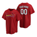 Custom St. Louis Cardinals Red Puhics Stitched Cool Base Jersey