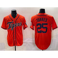 Detroit Tigers #25 Gleyber Torres Orange Puhics With Patch Vapor Premier Limited Stitched Jersey