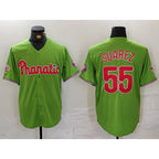 Philadelphia Phillies #55 Ranger Suarez Green Puhics With Patch Stitched Cool Base Jersey