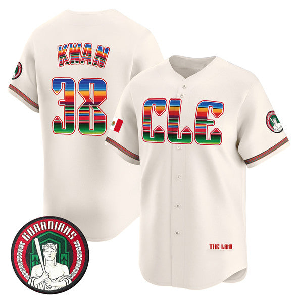 Cleveland Guardians #38 Steven Kwan Cream Puhics Mexico Vapor Premier Limited Stitched Jersey