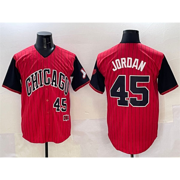 Chicago White Sox #45 Michael Jordan Red Black Puhics 2025 City Connect Limited Stitched Jersey