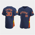 Houston Astros #30 Kyle Tucker Navy Puhics 60th Anniversary Flex Base Stitched Jersey