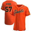 San Francisco Giants #57 Alex Wood Orange Puhics Flex Base Jersey