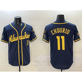 Milwaukee Brewers #11 Jackson Chourio White Puhics 2024 Alternate Limited Stitched Jersey