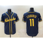 Milwaukee Brewers #11 Jackson Chourio White Puhics 2024 Alternate Limited Stitched Jersey