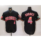 San Diego Padres #4 Luis Arraez Black Puhics Mexico Cool Base Stitched Jersey