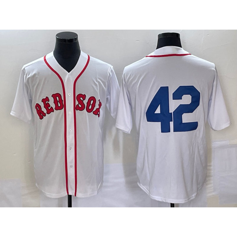 Boston Red Sox #42 Jackie Robinson White Puhics Cool Base Stitched Jersey