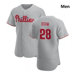 Philadelphia Phillies #28 Alec Bohm Gray Puhics Road 2020 Authentic Player Jersey