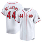 Cincinnati Reds #44 Elly De La Cruz White Puhics Home Limited Player Jersey