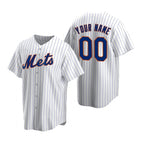 Custom New York Mets White Puhics Stitched Cool Base Home Jersey