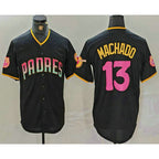 San Diego Padres #13 Manny Machado Black Puhics 20th Anniversary Cool Base Stitched Jersey