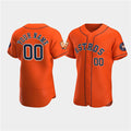 Custom Houston Astros Active Player Orange Puhics 60th Anniversary Flex Base Stitched Jersey