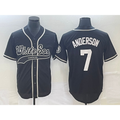 Chicago White Sox #7 Tim Anderson Black Puhics Cool Base Stitched Jersey