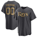 Custom Tampa Bay Rays Active Player Charcoal Puhics 2022 All-Star Cool Base Stitched Jersey