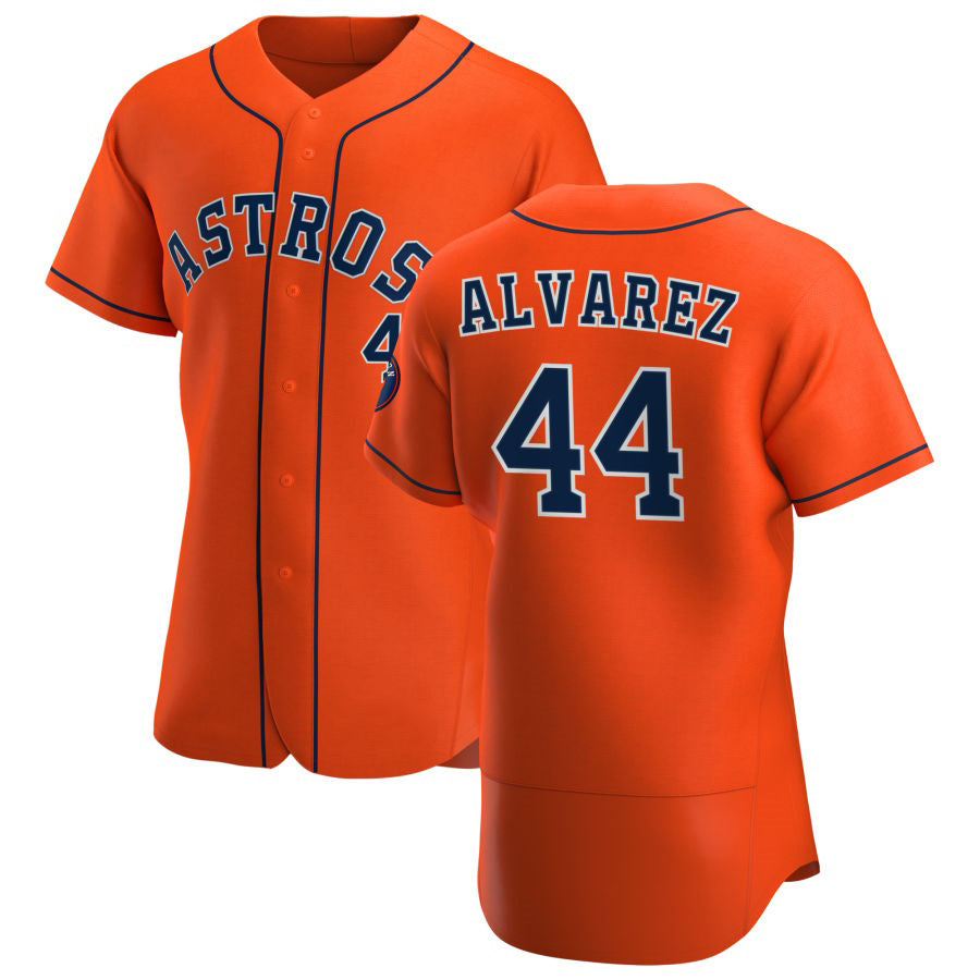 Houston Astros #44 Yordan Alvarez Orange Puhics Alternate 2020 Authentic Team Jersey