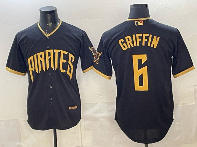 Pittsburgh Pirates #6 Konnor Griffin Black Puhics 2026 City Connect Stadium Stitched Jersey