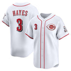 Cincinnati Reds #3 Ke'Bryan Hayes White Puhics Home Limited Player Jersey