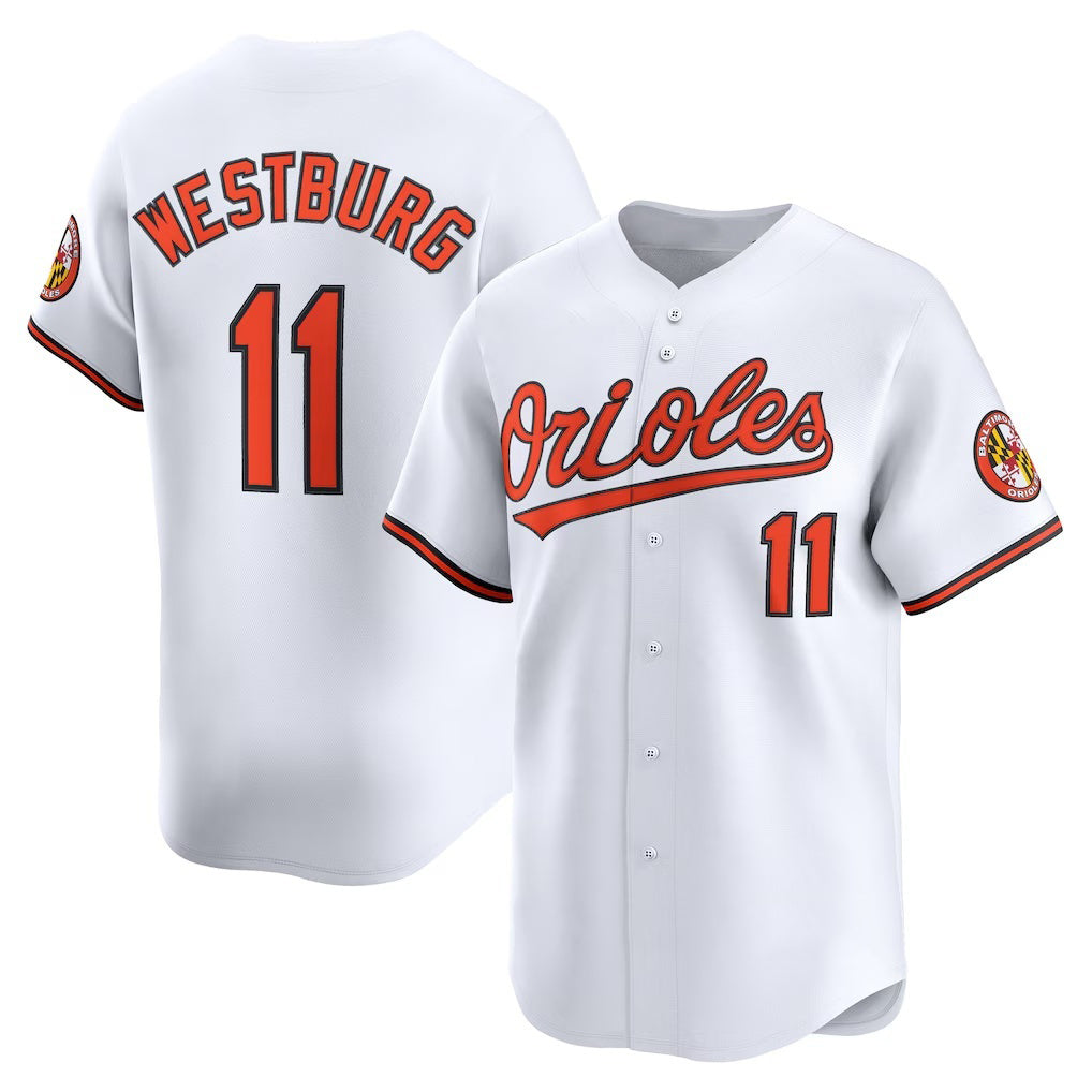 Baltimore Orioles #11 Jordan Westburg White Puhics Home Limited Player Jersey