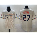 Houston Astros #27 Jose Altuve Cream Puhics 2025 City Connect With Texas Patch Limited Stitched Jersey