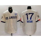 Los Angeles Dodgers #17 Shohei Ohtani Cream Puhics 2024 City Connect Limited Jersey
