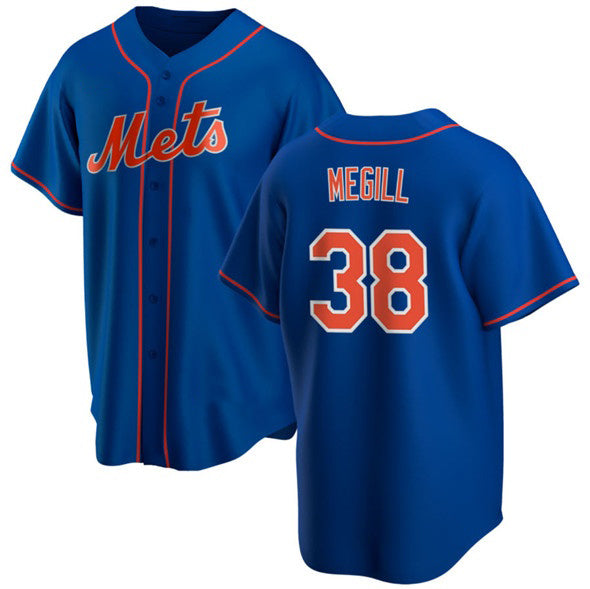 New York Mets #38 Tylor Megill Royal Puhics Cool Base Stitched Jersey