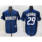 Detroit Tigers #29 Tarik Skubal 2024 Navy Puhics City Connect Cool Base Limited Stitched Jersey