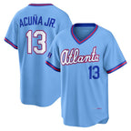 Atlanta Braves #13 Ronald Acu?a Jr. Powder Blue Puhics 2026 City Connect Stadium Jersey
