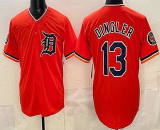 Detroit Tigers #13 Dillon Dingler Orange Puhics Limited Jersey