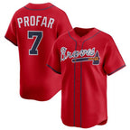 Atlanta Braves #7 Jurickson Profar Red Puhics 2025 Alternate Limited Stitched Jersey