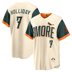 Baltimore Orioles #7 Jackson Holliday Natural Puhics 2026 City Connect Stadium Jersey