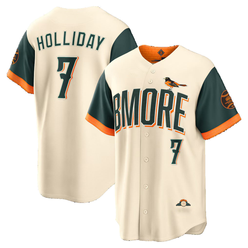 Baltimore Orioles #7 Jackson Holliday Natural Puhics 2026 City Connect Stadium Jersey