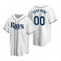 Custom Tampa Bay Rays White Puhics Stitched Cool Base Home Jersey