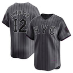 New York Mets #12 Francisco Lindor Gray Puhics City Connect Limited Player Jersey