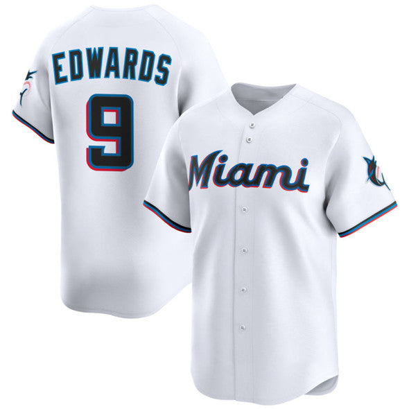 Miami Marlins #9 Xavier Edwards White Puhics 2024 Home Limited Stitched Jersey