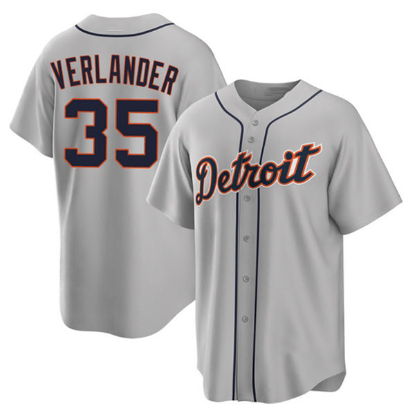 Detroit Tigers #35 Justin Verlander Gray Puhics 2026 Road Stitched Jersey