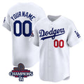 Custom Los Angeles Dodgers ACTIVE PLAYER White Puhics 2024 World Series Champions Home Limited Stitched Jersey