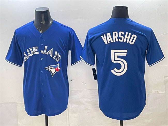Toronto Blue Jays #5 Daulton Varsho Royal Puhics 2025 Cool Base Stitched Jersey