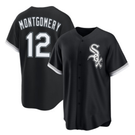 Chicago White Sox #12 Colson Montgomery Black Puhics Cool Base Stitched Jersey
