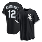 Chicago White Sox #12 Colson Montgomery Black Puhics Cool Base Stitched Jersey