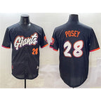 San Francisco Giants #28 Buster Posey Anthracite Puhics 2025 City Connect Limited Stitched Jersey