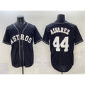 Houston Astros #44 Yordan Alvarez Black Puhics Lights Out Limited Stitched Jersey